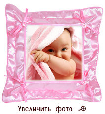 Подушка с фото розовая